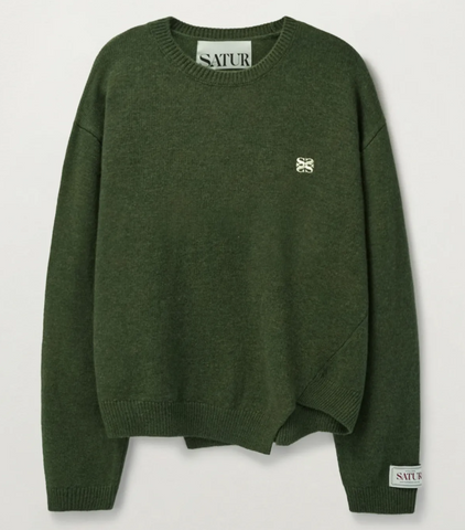 韓國 Satur Dublin Unbalanced Cashmere Blend Knit【SR031】