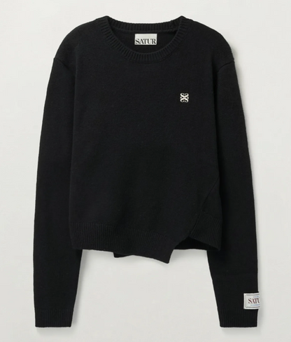 韓國 Satur Dublin Unbalanced Cashmere Blend Knit【SA031】