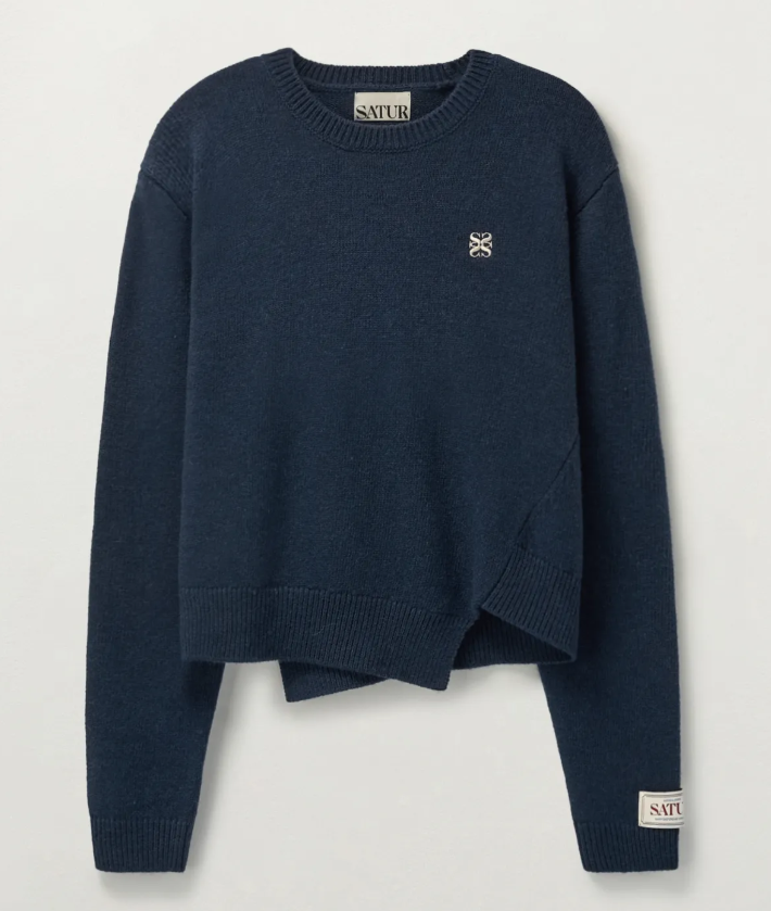 韓國 Satur Dublin Unbalanced Cashmere Blend Knit【SR031】