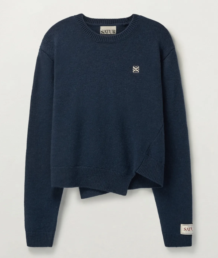 韓國 Satur Dublin Unbalanced Cashmere Blend Knit【SA031】