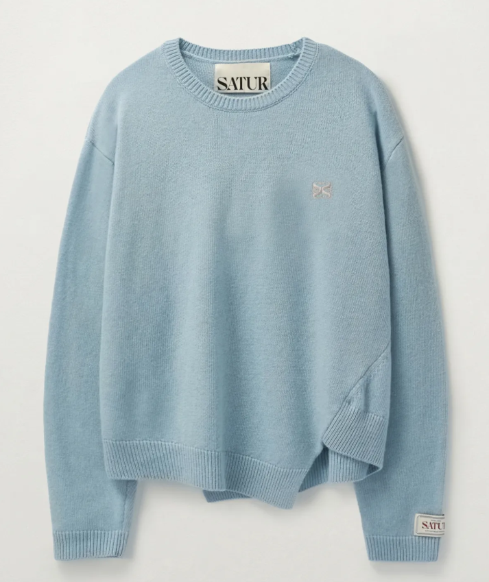 韓國 Satur Dublin Unbalanced Cashmere Blend Knit【SA031】