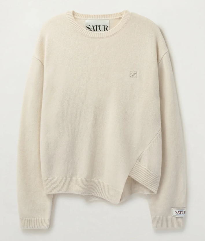 韓國 Satur Dublin Unbalanced Cashmere Blend Knit【SA031】