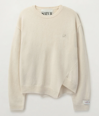 韓國 Satur Dublin Unbalanced Cashmere Blend Knit【SA031】