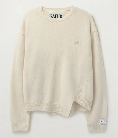 韓國 Satur Dublin Unbalanced Cashmere Blend Knit【SR031】