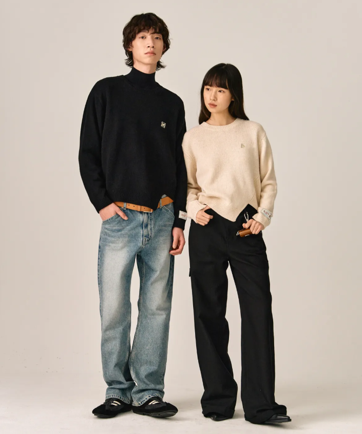 韓國 Satur Dublin Unbalanced Cashmere Blend Knit【SA031】