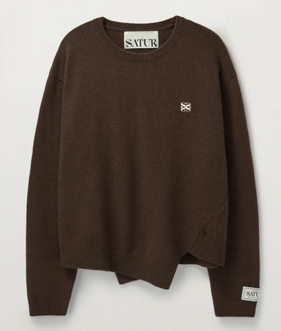 韓國 Satur Dublin Unbalanced Cashmere Blend Knit【SR031】
