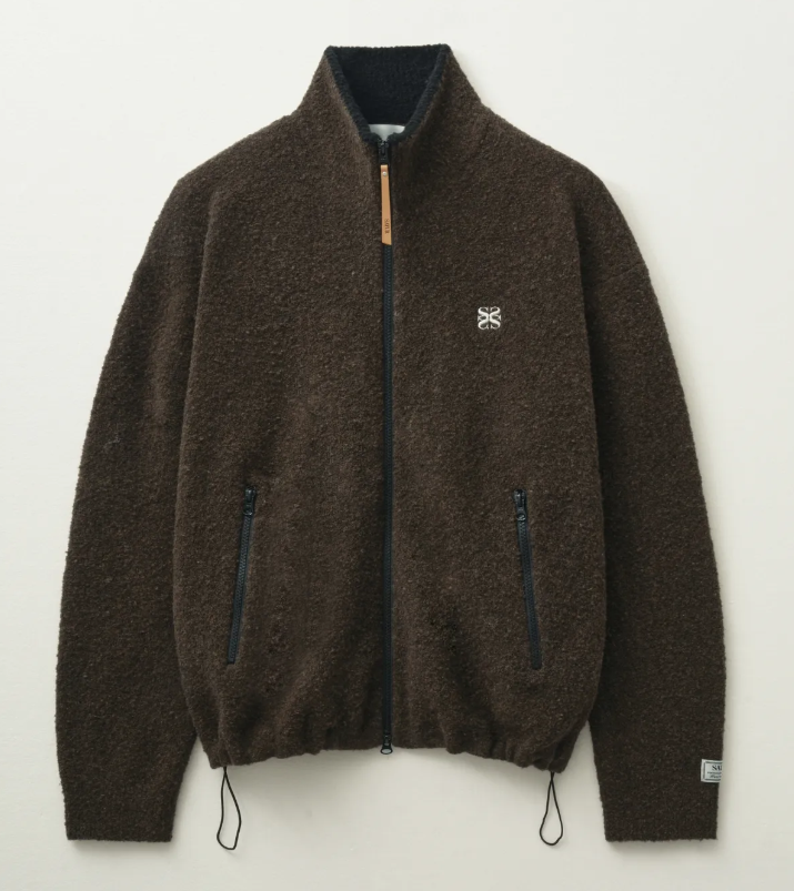 韓國 Satur Fluffy Wool Fleece Knit Zip-up【SA029】