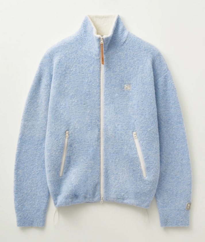 韓國 Satur Fluffy Wool Fleece Knit Zip-up【SA029】