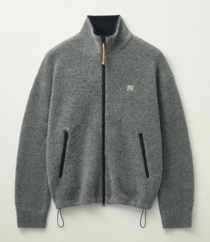 韓國 Satur Fluffy Wool Fleece Knit Zip-up【SA029】