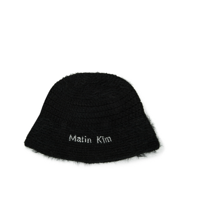 韓國 Matin Kim LOGO HAIRY KNIT BUCKET HAT【MK048】