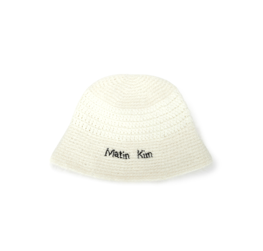 韓國 Matin Kim LOGO HAIRY KNIT BUCKET HAT【MK048】