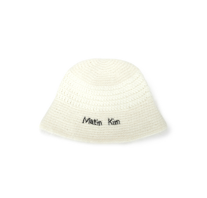 韓國 Matin Kim LOGO HAIRY KNIT BUCKET HAT【MK048】