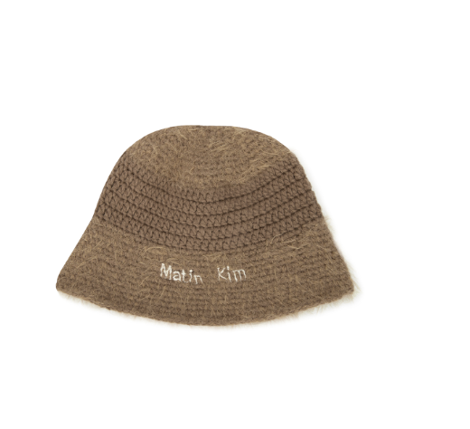 韓國 Matin Kim LOGO HAIRY KNIT BUCKET HAT【MK048】