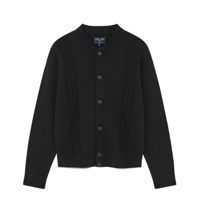 韓國 Matin Kim MEN PUNCHING LINE POINT ROUND NECK CARDIGAN【MK053】