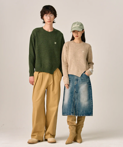 韓國 Satur (W) Dublin Unbalanced Cashmere Blend Knit【SA030】