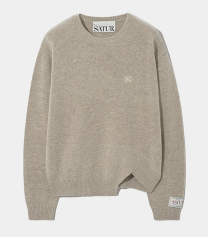 韓國 Satur (W) Dublin Unbalanced Cashmere Blend Knit【SA030】