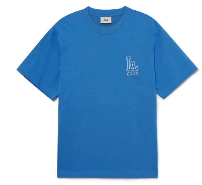 韓國 MLB Basic Mega Logo Overfit LA Dodgers Tshirt【MB218】