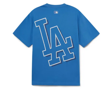 韓國 MLB Basic Mega Logo Overfit LA Dodgers Tshirt【MB218】