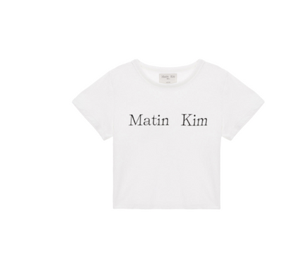 韓國 Matin Kim LOGO CROP TOP【MK067】