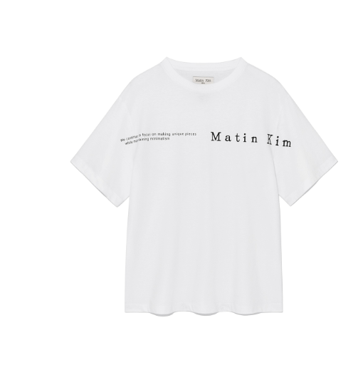 韓國 Matin Kim WOMENHALF TEXT LOGO TOP【MK071】