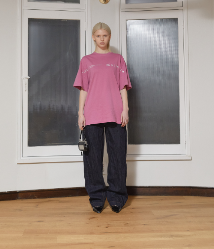 韓國 Matin Kim WOMENHALF TEXT LOGO TOP【MK071】