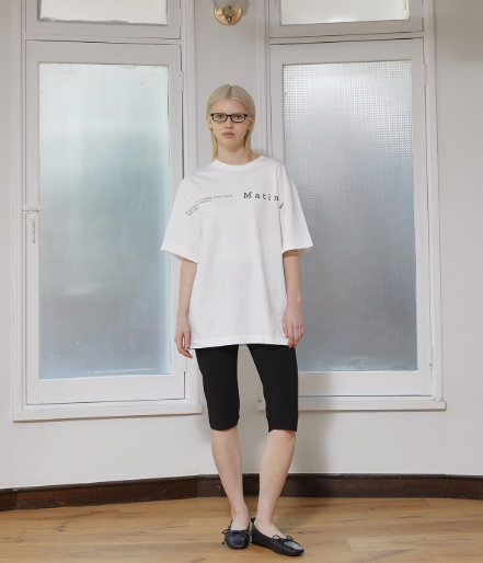 韓國 Matin Kim WOMENHALF TEXT LOGO TOP【MK071】