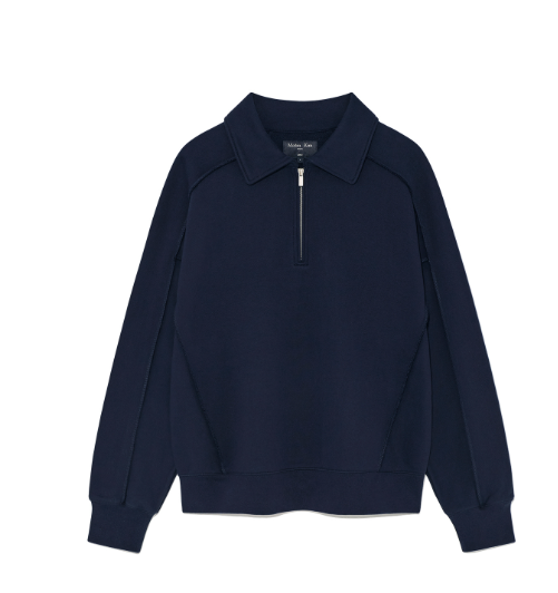 韓國 Matin Kim MEN BACK LOGO HALF ZIP SWEATSHIRT【MK085】