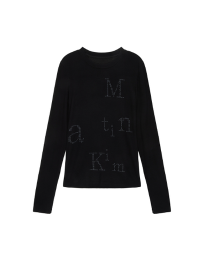 韓國 Matin Kim DOT GRAPHIC LOGO LETTERING TOP【MK089】