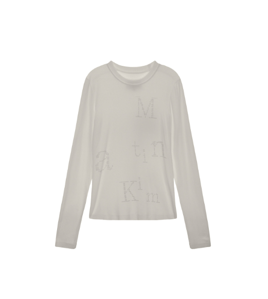 韓國 Matin Kim DOT GRAPHIC LOGO LETTERING TOP【MK089】