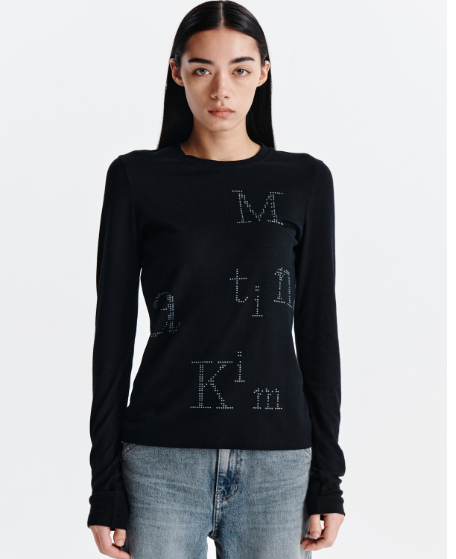 韓國 Matin Kim DOT GRAPHIC LOGO LETTERING TOP【MK089】