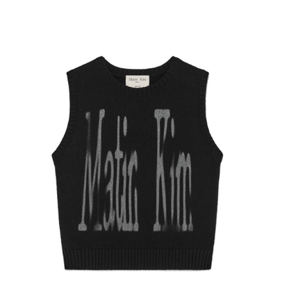 韓國 Matin Kim BIG LOGO PRINTING KNIT VEST【MK094】