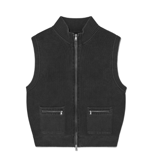 韓國 Matin Kim MEN LOGO POINT WASHED KNIT VEST【MK095】