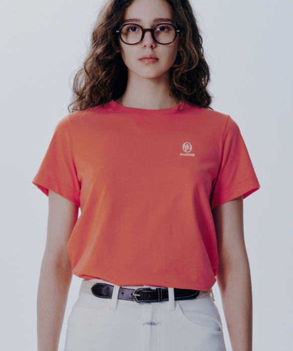 韓國 Marithe Francois Girbaud W EMBROIDERY LOGO TEE【MF398】