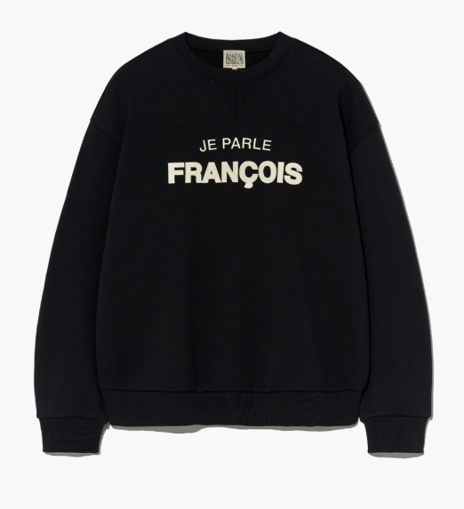 韓國 Marithe Francois Girbaud APPLIQUE LOGO OVER FIT SWEATSHIRT【MF430】