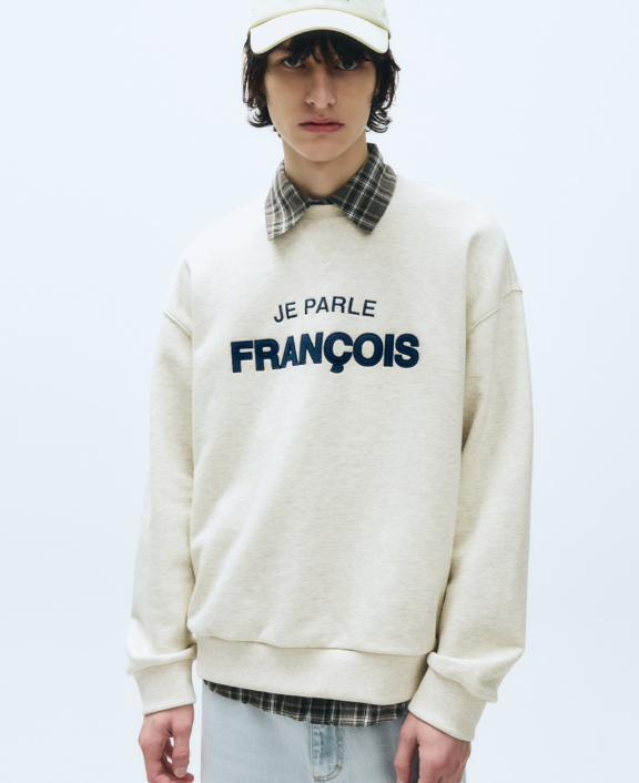 韓國 Marithe Francois Girbaud APPLIQUE LOGO OVER FIT SWEATSHIRT【MF430】