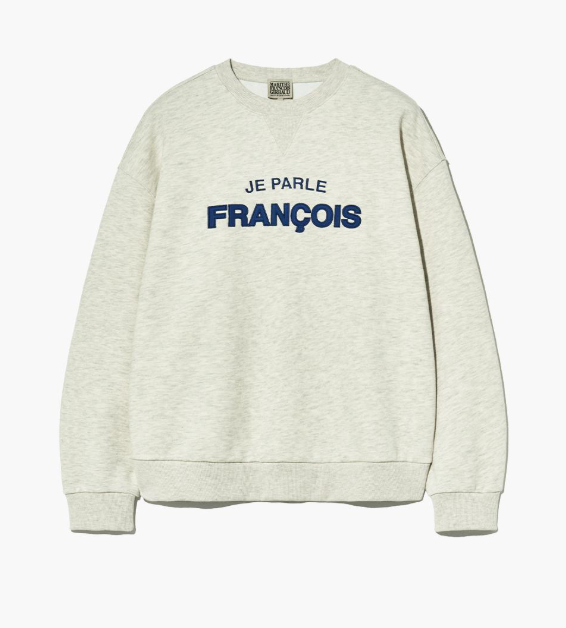 韓國 Marithe Francois Girbaud APPLIQUE LOGO OVER FIT SWEATSHIRT【MF430】