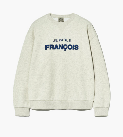 韓國 Marithe Francois Girbaud APPLIQUE LOGO OVER FIT SWEATSHIRT【MF430】