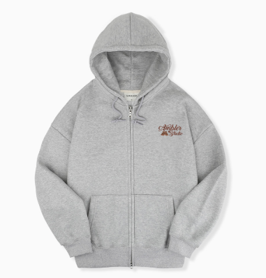 韓國 Ambler Cotton UP Embroidery Hood Zip Jacket 【AR093】
