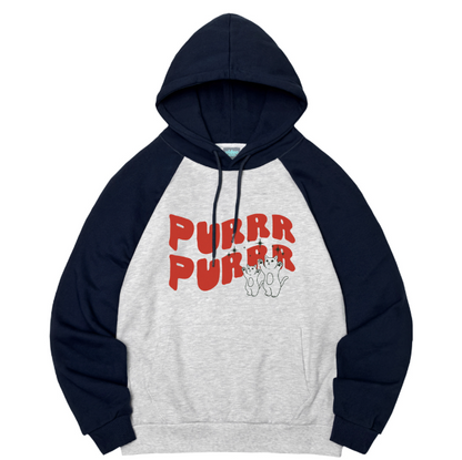 韓國 Video Jockey PURRR RAGLAN HOODIE【VJ007】