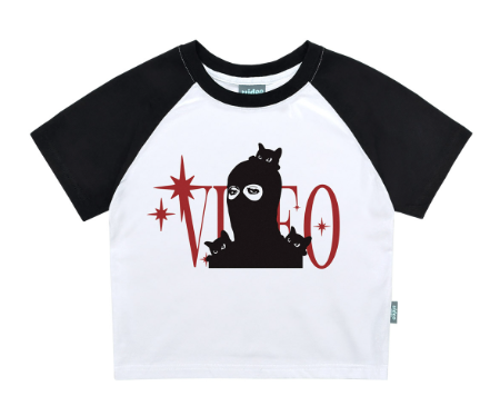 韓國 Video Jockey BYEOLDODUK RAGLAN CROP T-SHIRTS【VJ019】