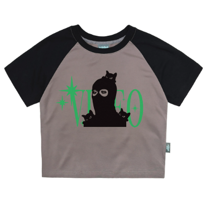 韓國 Video Jockey BYEOLDODUK RAGLAN CROP T-SHIRTS【VJ019】