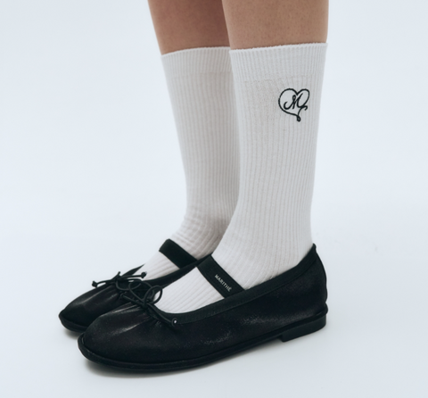 韓國 Marithe Francois Girbaud HEART M LOGO SOCKS (1pcs)【MF463】