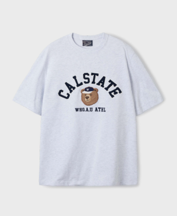 韓國 Who.A.U Steve Campus Arch Letter T-shirt【WA135】