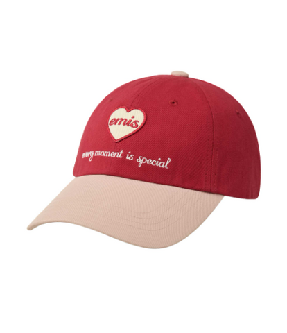 韓國 EMIS Heart Wappen Tone On Tone Cap【ES065】