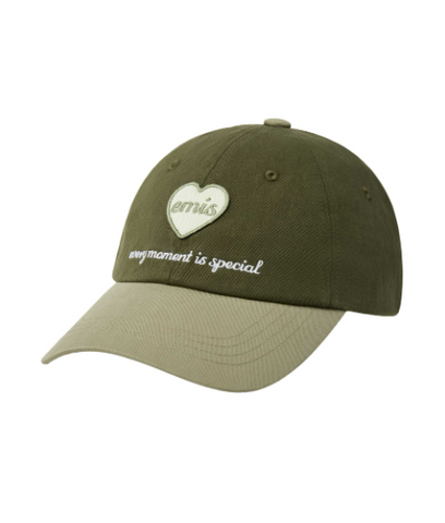 韓國 EMIS Heart Wappen Tone On Tone Cap【ES065】
