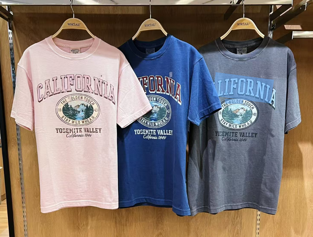 韓國 WhoAU California Dyed Graphic T-shirt【WA143】