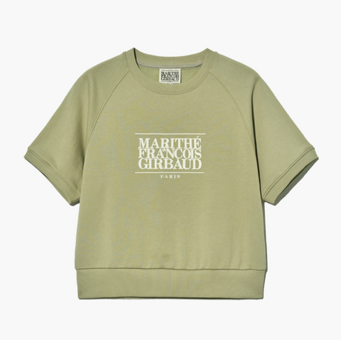 韓國 Marithe Francois Girbaud Women's CLASSIC LOGO HALF SWEATSHIRT【MF473】