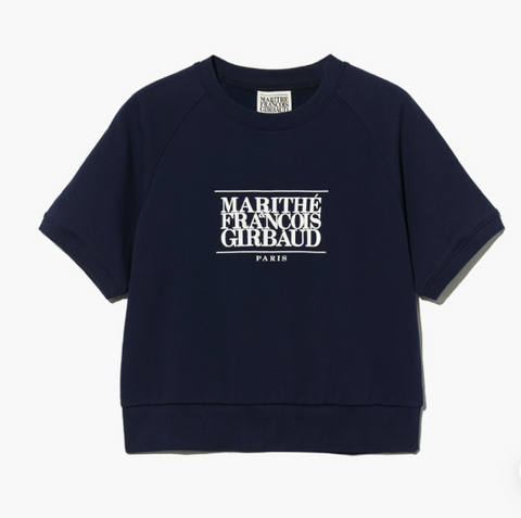 韓國 Marithe Francois Girbaud Women's CLASSIC LOGO HALF SWEATSHIRT【MF473】