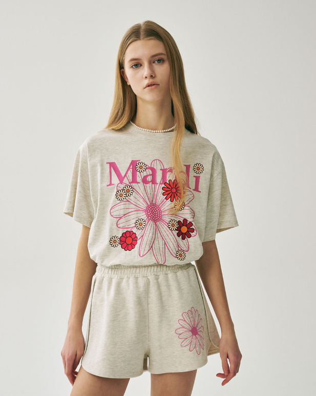 韓國 Mardi Mercredi TSHIRT FLOWERMARDI BLOSSOM【MM045】