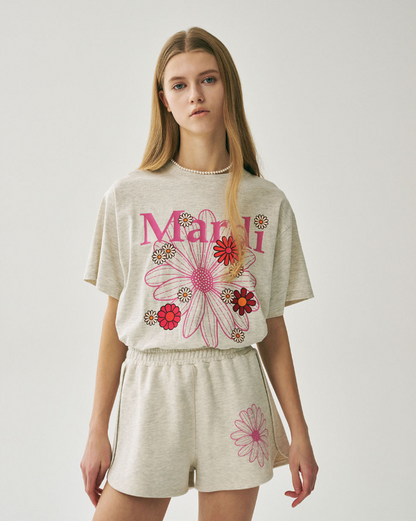 韓國 Mardi Mercredi TSHIRT FLOWERMARDI BLOSSOM【MM045】